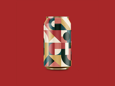 Can Pattern Exploration beer beer branding branding can geometric illustrator packaging pattern