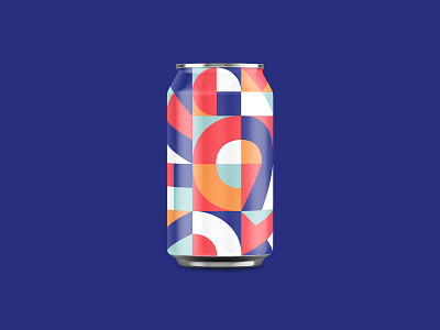 Can Pattern Exploration 2 beer can beer label branding can illustrator packaging pattern