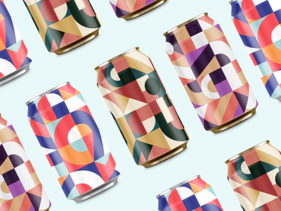 Pattern Series Cans beer brand branding candesign geometic geometry illustration illustrator patterns seltzer series simple