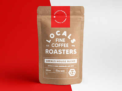 Locals Coffee Packaging branding coffee coffeeshop espresso lettering package design packaging print toronto