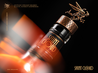 Saint Cloud - 2021 Release art deco bottle bourbon brand identity branding distillery logo luxury packaging whiskey whisky