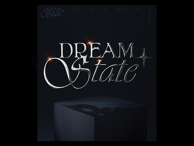Dream State * 3d 3d render brand identity branding campaign cgi custom type dark lettering logotype typography