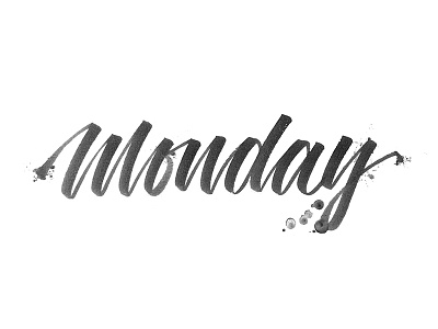 Monday Morning calligraphy hand lettering hand made type hand writing handmade lettering letters tombow typography