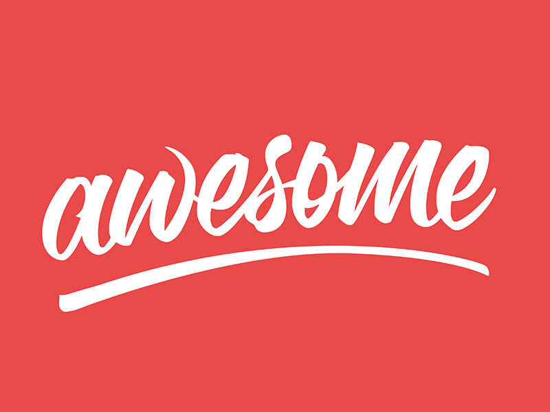 awesome by Michael Moodie on Dribbble