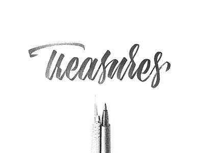 Treasures brushpen hand made handmade lettering tombow