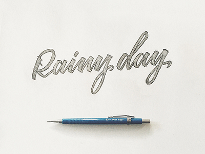 Rainy Day custom type hand lettering handmade lettering logotype script sketch type typography