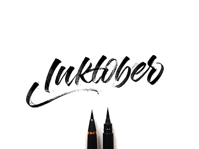 Inktober brushtype calligraphy handlettering handmade handmadetype lettering logotype maker sketch tombow
