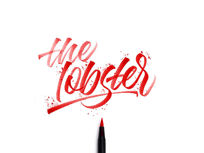 The Lobster brushtype calligraphy handlettering handmade handmadetype lettering logotype maker sketch tombow