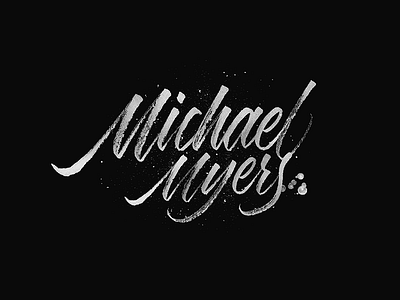 Michael Myers brushtype calligraphy halloween handlettering handmade handmadetype lettering logotype maker sketch tombow