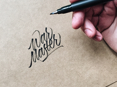 War Master '91 brushtype calligraphy handlettering handmade handmadetype lettering logotype maker sketch texture tombow