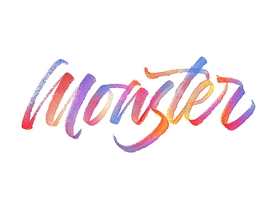 Monster Color Op brushtype calligraphy handlettering handmade handmadetype lettering logotype maker sketch tombow