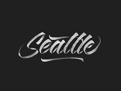 Seattle brushtype calligraphy handlettering handmade handmadetype lettering logotype maker process sketch texture water color