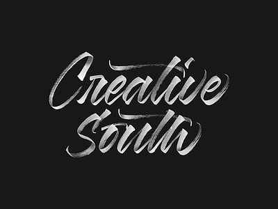 Creative South brushtype calligraphy handlettering handmade handmadetype lettering logotype maker sketch texture tombow