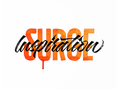 Inspiration Surge brushtype calligraphy handlettering handmade handmadetype lettering logotype maker sketch tombow