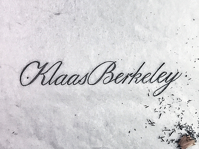 Klaas Berkeley calligraphy hand lettering handmade lettering roundhand script sketch