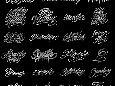 Things I've made recently brush script brushpen calligraphy custom type hand lettering hand made type lettering script type typography