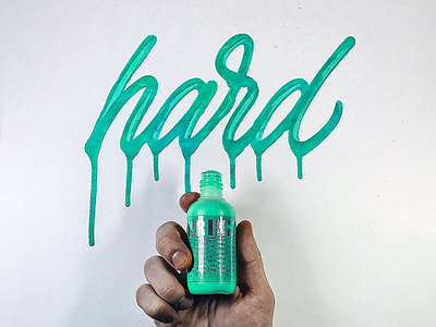 Hard calligraphy custom type hand lettering hand made type lettering paint paintpen script type typography