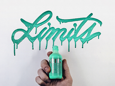 Limits calligraphy custom type hand lettering hand made type lettering paint paintpen script type typography