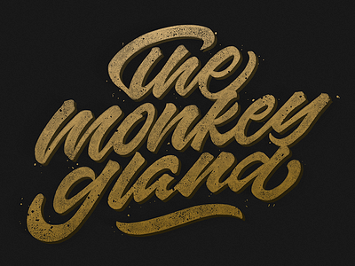 The Monkey Gland 2 brush script brushpen calligraphy custom type hand lettering hand made type lettering script type typography
