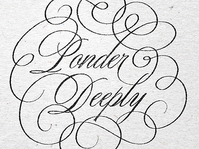 Ponder Deeply Final brush script brushpen calligraphy custom type hand lettering hand made type lettering script type typography vector