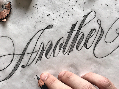 Another calligraphy custom type hand lettering hand made type lettering script sketch type typography