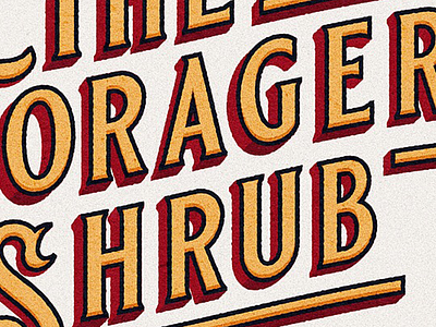Foragers Club Close Up cocktail custom type hand made type illustrator lettering letterpress print script type typography vector vintage
