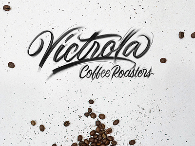 Victrola Coffee Roasters brush script brushpen calligraphy custom type hand lettering hand made type lettering script type typography