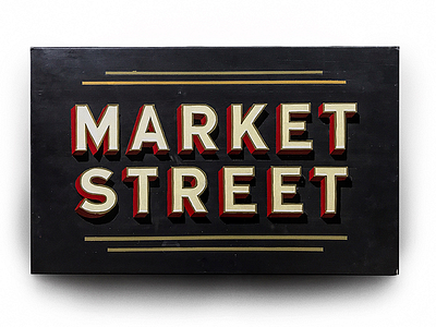 Market Street 1shot lettering paint seattle sign sign painting sign writing texture typography vintage