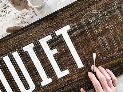 Quiet & Still - WIP 1 custom type hand lettering lettering sign painting sign writing signage type typography