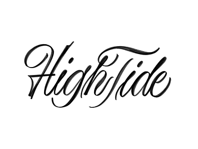 High Tide calligraphy custom type hand lettering lettering script type typography