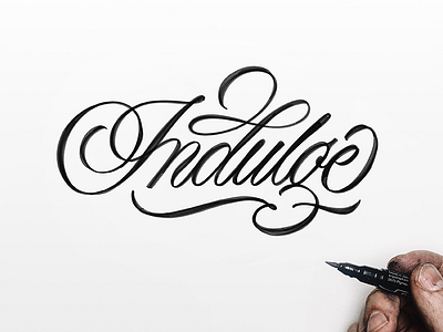 Indulge calligraphy custom type hand lettering lettering script type typography