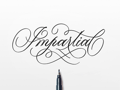 Impartial calligraphy custom type hand lettering lettering script type typography