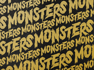 Monster Pattern calligraphy custom type hand lettering handlettering handmadetype lettering logo logotype monster monster type script type typography