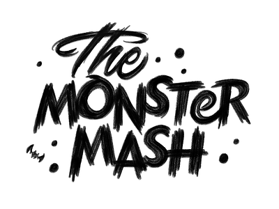 The Monster Mash calligraphy custom type halloween hand lettering handlettering handmade handmadetype lettering logotype monster mash script sketch type typography