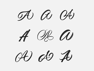 A Exploration a calligraphy hand lettering handlettering lettering logo script type typography