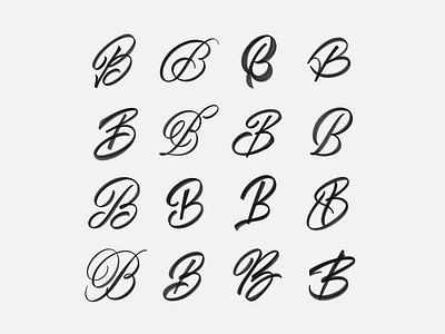 B Exploration brushpen brushtype calligraphy custom type hand lettering handlettering lettering logo logotype script type typography