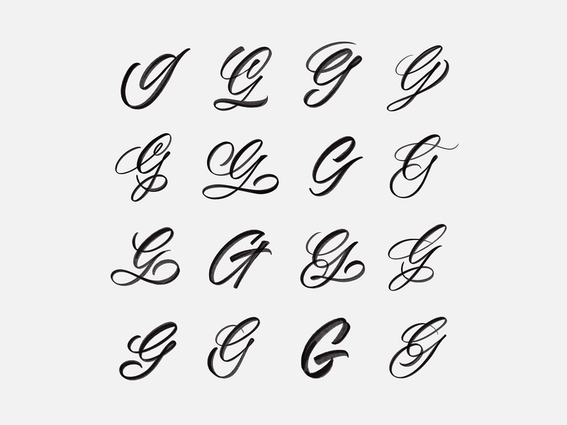 G Exploration brushtype calligraphy custom type hand lettering handlettering handmade handmadetype lettering logotype script sketch type typography
