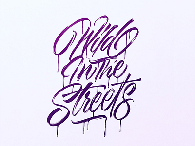 Wild In The Streets brushpen calligraphy custom type hand lettering handlettering handmade illustration lettering logotype procreate script type typography
