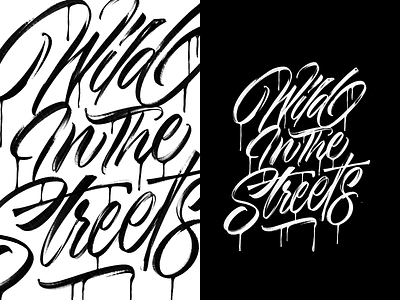 Wild in the Streets brushpen brushtype calligraphy custom type hand lettering handlettering handmade lettering script tombow type typography
