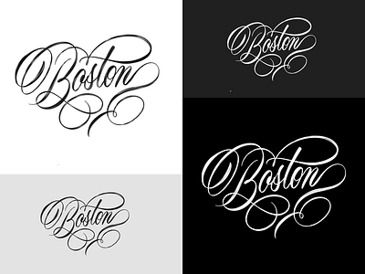 Boston brushtype calligraphy custom type hand lettering handlettering handmade handmadetype lettering logotype script sketch type typography