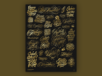 A Study of Letters 2019 - Metallic Screen Print