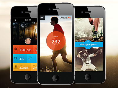 iPhone sports app concept data fitness iphone mobile running sports ui