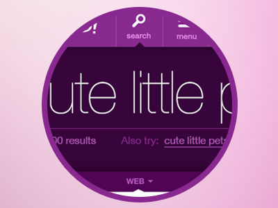 Search UI design purple search ui ux yahoo