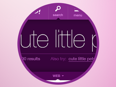 Search UI search ui ux yahoo purple design