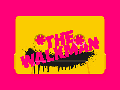The Walkman Band brand cassette graphic design logo music popart tape