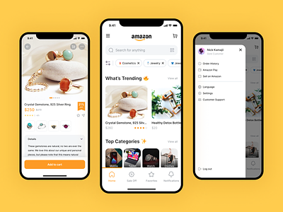 Amazon App Redesign amazon app online shopping retail shopping ui concept