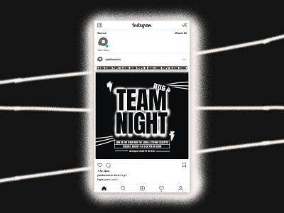 Team Nigh Social Promo artwork church design instagram marketing poster social media team night teamnight