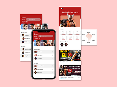 Tekken 7 Guidebook Concept design ios mockup product tekken ui videogames