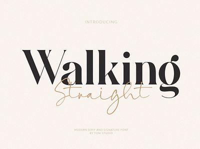 Walking Straight_Font Duo_New serif font branding novel
