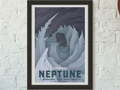 Retro Travel Poster - Neptune animation art art direction branding design illustration logo science science fiction space travel travel app